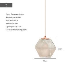 Nordische LED-Hängelampe im Industriestil