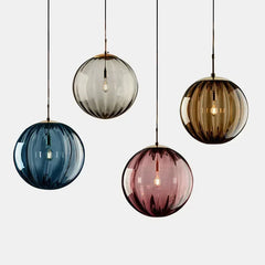 Moderne nordische Glaskugel-Pendelleuchte