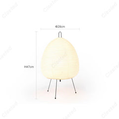 Tischlampe aus Reispapier im japanischen Stil