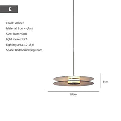 Nordische LED-Hängelampe im Industriestil