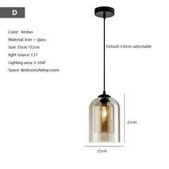 Nordische LED-Hängelampe im Industriestil