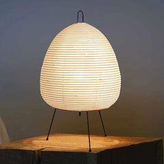 Tischlampe aus Reispapier im japanischen Stil