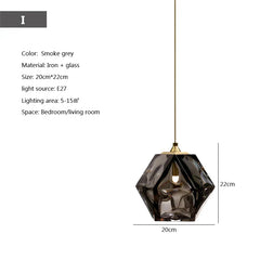 Nordische LED-Hängelampe im Industriestil
