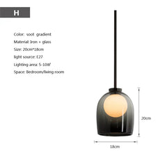 Nordische LED-Hängelampe im Industriestil