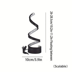 Moderne spiralförmige LED-Tischleuchte mit USB-Anschluss
