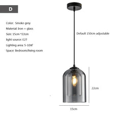 Nordische LED-Hängelampe im Industriestil