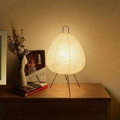 Tischlampe aus Reispapier im japanischen Stil